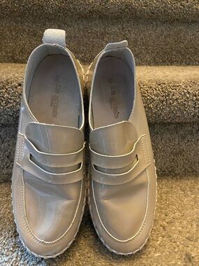 Ilse Jacobsen Beige Patent Penny Loafers